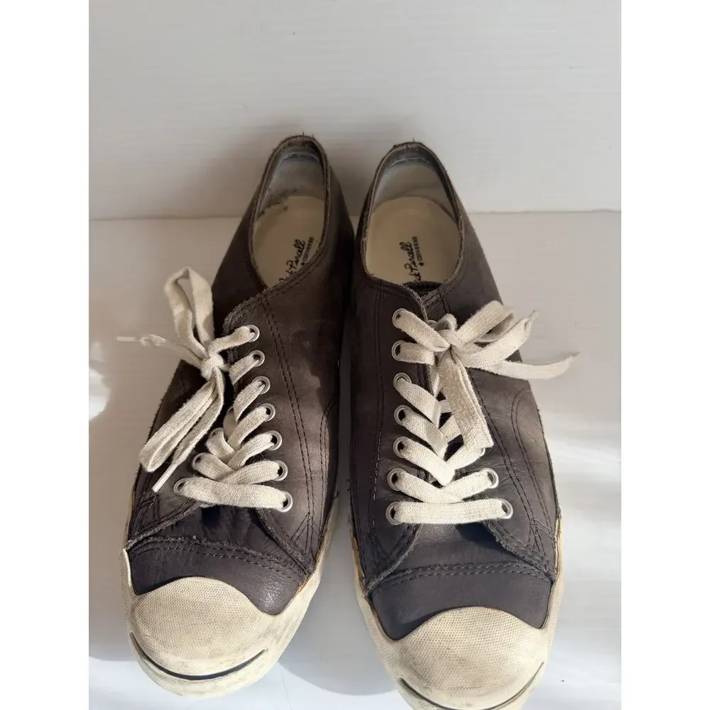Vintage CONVERSE JACK PURCELL Brown Tennis Shoes Mens Size 10
